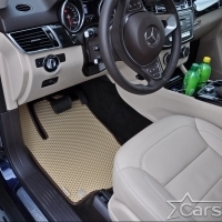 Коврики текстильные на Mercedes-Benz GLS-klasse I X166 3 ряда (2015-2019)
